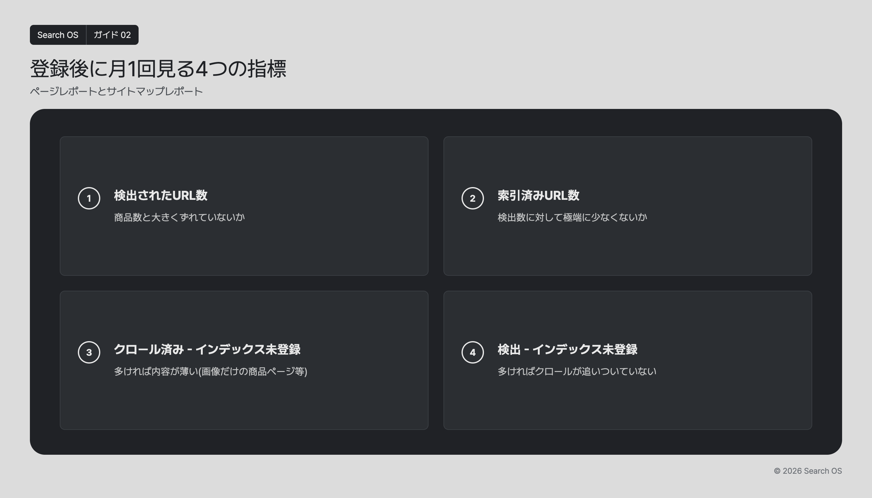 登録後に月1回見る4つの指標