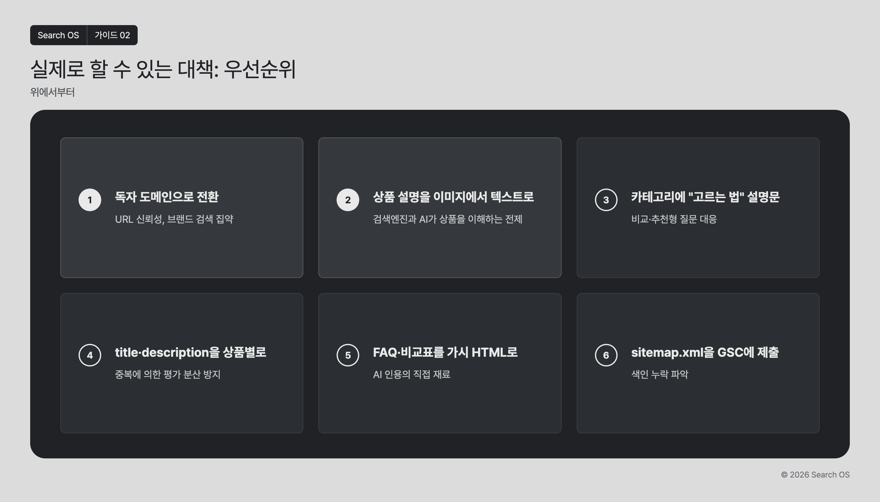 실제로 할 수 있는 대책: 우선순위