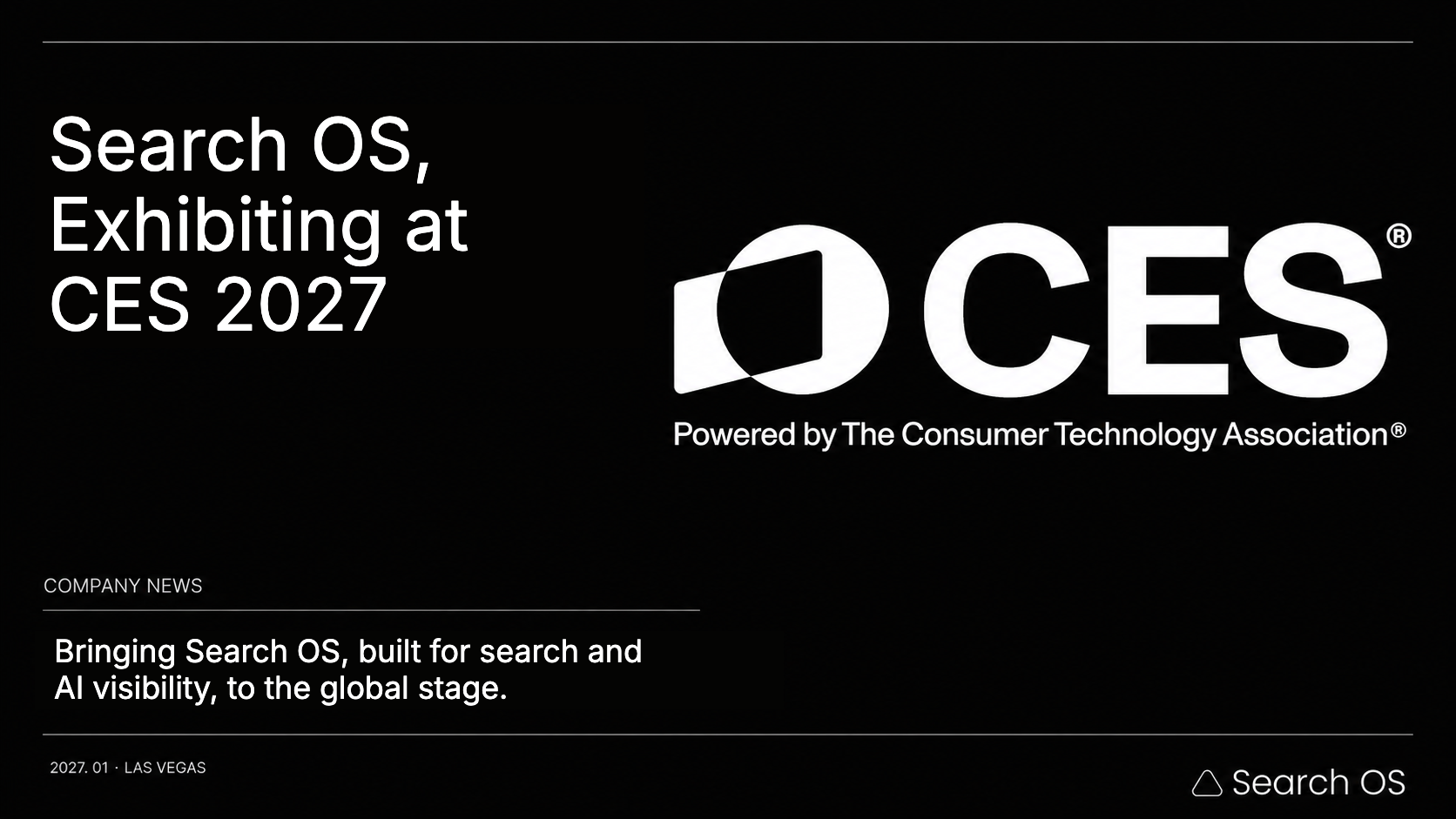 Search OS to Exhibit at CES® 2027 in January